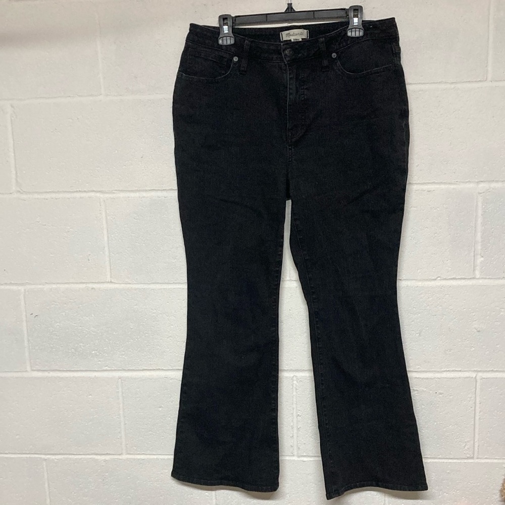 Madewell Curvy Skinny Flare Black Jeans